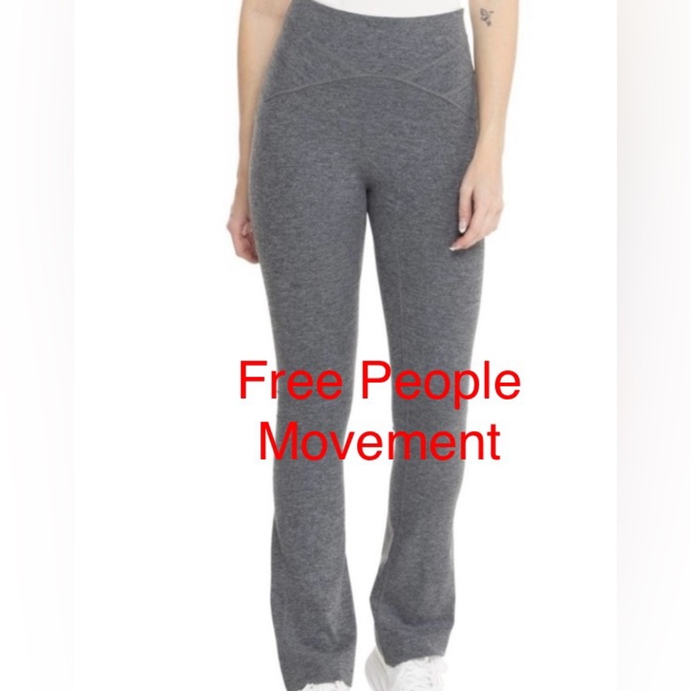 Hi Wasted Yoga Pants Free People Movement High-Waisted stretchy Women’s L gray